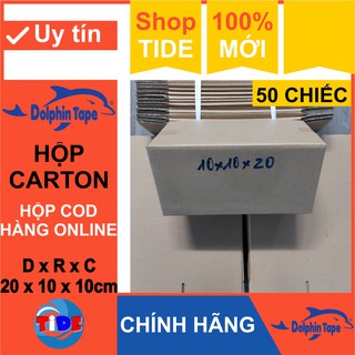Hộp carton (50 chiếc kích thước 20cm x 10cm x 10cm) – Dùng trong công tác đóng hàng hỗ trợ vận chuyển - Hộp COD