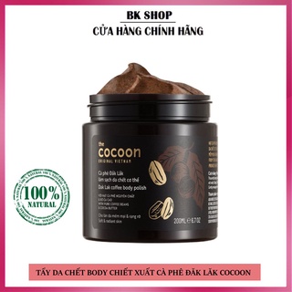 Tẩy tế bào chết cơ thể chiết xuất từ Cà phê Đắk lắk  COCOON 200ml
