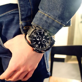 Đồng hồ unisex QF dây cao su 5 kim size to 44mm