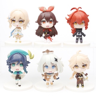 mô hình genshin impact chibi - mô hình mini figure genshin impact 8cm bằng PVC cao cấp ( Có clip, Ảnh Thật)