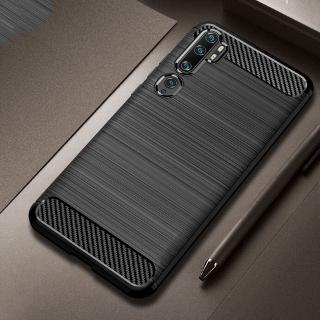 Ốp điện thoại silicone mềm họa tiết sợi carbon dành cho Xiaomi CC9 Pro Mi Note 10 Global Mi Note 10 Pro
