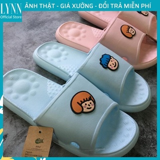 Dép đi trong nhà gắn hình chibi FREESHIP Dép nữ hình mặt người chất liệu mềm, siêu êm