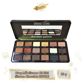 [Auth Thái] Bảng Mắt Sivanna Có Nhũ Tông Nâu Đất Cam Chocolate - Bảng Phấn Mắt Sivanna Chocolate Tông Nâu Đất Cam Có Nhũ