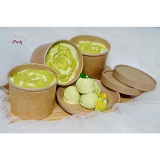 50 tô kraft nắp giấy đựng kem, đựng thực phẩm (240 ml 360 ml 470ml 550 ml 760 ml) có nắp giấy,2 lớp chịu được nóng lạnh