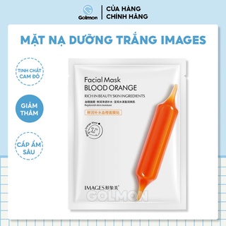 Mặt Nạ Giấy Dưỡng Trắng Cấp Ẩm Da Nội Địa Trung IMAGES Chiết Xuất Cam Đỏ Mask Golmon