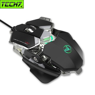 Chuột cơ gaming led RGB 6400DPI - J600 Black mechanical Gaming mouse