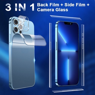 Miếng dán PPF bảo vệ mặt sau + PPF cao cấp dán viền bảo vệ Cho+Kính cường lực bảo vệ camera sau cho iPhone 12 13 14 Pro Max 13 Mini
