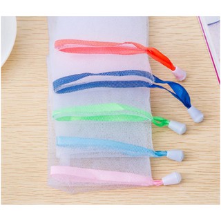Túi lưới dây rút đựng bánh xà phòng tạo bọt tiện lợi