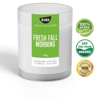 Nến thơm Kobi Fresh Fall Morning cao cấp làm từ 100% sáp đậu nành, giúp giảm stress, sang trọng, tinh tế -200g