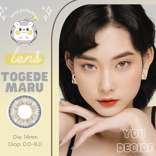 Kính áp tròng TOGEDEMARU GRAY xám tây lòng vàng giãn nhẹ 14.0mm - Lens thời trang Hàn Quốc chính hãng