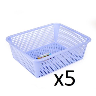 Bộ 5 Rổ chữ nhật cao Duy Tân 3T6 ( Màu sắc ngẫu nhiên )