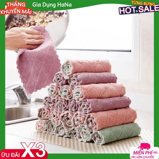Khăn Lau BếpCỰC RẺKhăn Lau Đa Năng Lau Tay Bát Đĩa Cốc Chén Bàn Ghế Siêu Thấm Nước Chất Mềm Mại Kháng Khuẩn 15x26 cm