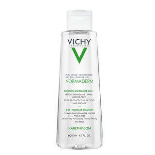 Vichy Nước Tẩy Trang Micellar 3 Trong 1 Dành Cho Da Dầu, Da Mụn Normaderm 3 In 1 Micellar Solution 200ml