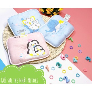 Gối xô cao cấp sợi tre Nitori cho bé sơ sinh dưới 6 tháng