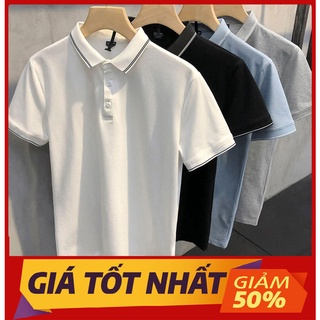 Áo Polo, Áo Polo nam ĐẸP - cổ trụ thun Phối  cao cấp from chuẩn, thiết kế phong cách sang trọng, thấm hút mồ hôi
