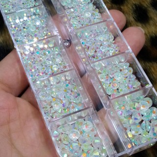 [[ Mã 202  ]] Đá Nail  khay  Và Túi Mix Size