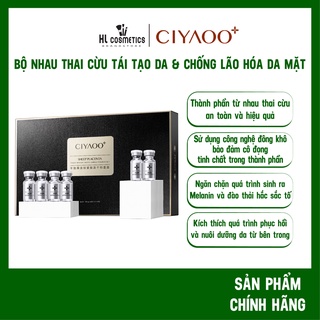 BỘ NHAU THAI CỪU CIYAOO TÁI TẠO DA &amp; BỘT CHỐNG LÃO HÓA DA MẶT 3ml x10 50mg x10lọ QX0011