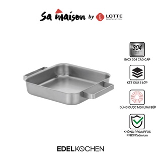 Chảo lẩu vuông 3 lớp Edelkochen 23.2x23.2cm
