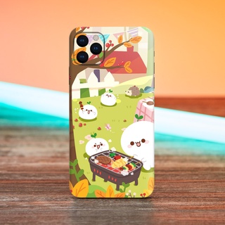 Miếng Dán Skin Điện Thoại In Hình Bánh Bao Cute 1 Cho Iphone 7/ 8/ X/ XS/ 11/ 11 Pro Max Và Các Dòng Máy Android