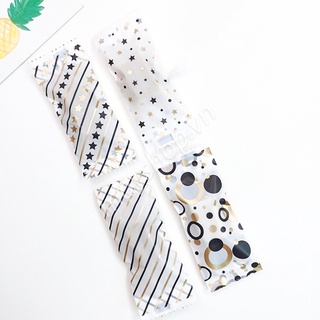200 Túi kẹo nougat nhiều hình vàng đen/ TK43