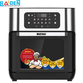 [Chính hãng] Nồi chiên không dầu 12L Matika MTK-9312 với 10 chức năng chiên, giảm lượng chất béo trong thức ăn