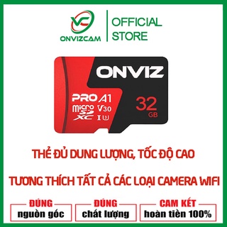 Thẻ nhớ MicroSD Onviz Pro A1 32Gb tốc độ 90Mb/s dùng cho camera, máy ảnh