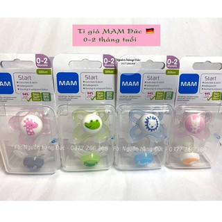Ti giả MAM Đức (0-2m) chỉnh nha cho bé từ sơ sinh tới 2 tháng tuổi - Ti giả MAM Start 0-2m