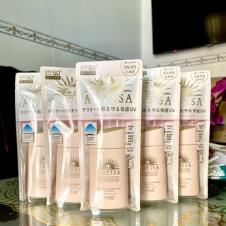 Sữa chống nắng dưỡng da dịu nhẹ cho da nhạy cảm &amp; trẻ em Anessa Perfect UV Sunscreen Mild Milk 60ml