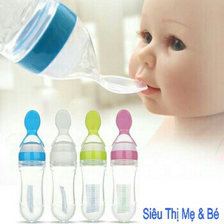 Sỉ - Bình Thìa Ăn Dặm Silicon Hỗ Trợ Bé Mau Ăn