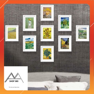 Bộ 9 Khung ảnh treo tường trang trí khung Hàn Quốc cỡ 10*15 ,13*18,15*21 đa dạng màu sắc
