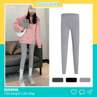 Quần legging dài nữ hffm có túi cạp cao nâng mông cotton dày dặn cao cấp DOVOHA HM02
