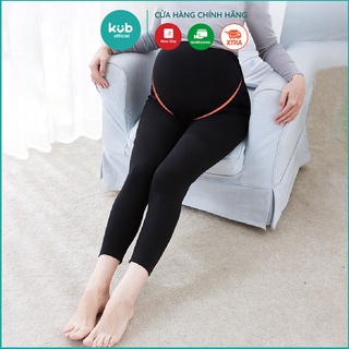 Quần bầu leging cạp cao giữ ấm cotton co giãn 4 chiều cho mẹ bầu - KUB