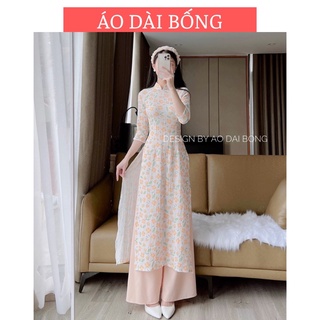 Áo dài tơ hoa nhí form dáng truyền thống GIÁ XƯỞNG ( Chọn size phần mô tả)