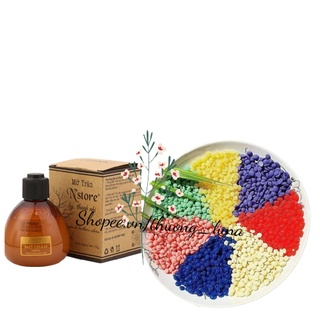 Sáp wax lông nóng bean 100g và mỡ trăn triệt lông nguyên chất N store , wax sạch lông tay, chân , nách không cần nồi nấu