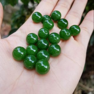 Hạt Lẻ Đá Mã Não Màu Xanh Size 10mm