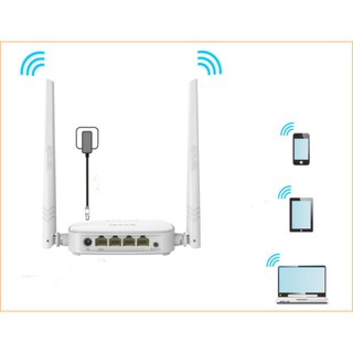 Bộ Phát Wifi Tenda N301 2 râu Chuẩn 300Mb tiện lợi có Lan