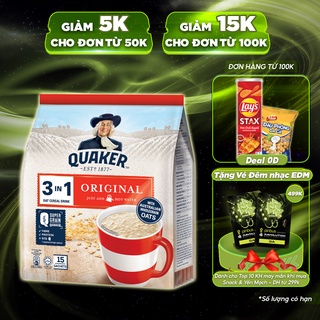 Thức uống yến mạch Quaker 3in1 Vị truyền thống túi 420g