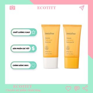 Kem chống nắng lâu trôi làm sáng da innisfree Intensive Triple Care Sunscreen SPF50+ Pa++++ 50ml ECOTITT KCN05