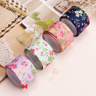 RUY BĂNG GÂN 22MM HỌA TIẾT HOA CỎ MÙA HÈ HT22-007 RUY BĂNG DIY HANDMADE LÀM NƠ BỜM KẸP TÓC