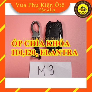 Ốp chìa khóa huyndai i10, i20, Elantra chìa gập bọc chìa khóa vân carbon cho xe ô tô M3
