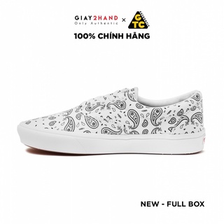 (AUTHENTIC 100%) Giày Sneaker VANS COMFYCUSH ERA PAISLEY WHITE / BLACK VN0A3WM942M - NEW 100%