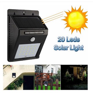 [Hot] Đèn LED (20 LED) cảm ứng chuyển động hồng ngoại - năng lượng mặt trời chống nước