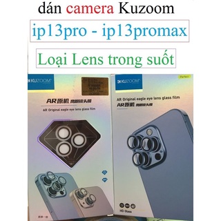 KÍNH CAMERA Kuzoom trong suốt IPHONE 13 PRO MAX - 13 PRO - 13 - 13 MINI - 12 PRO MAX - 12