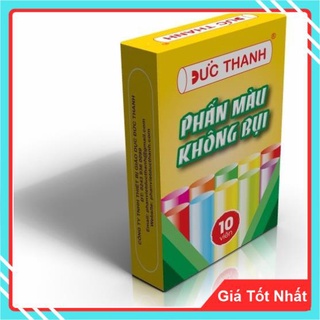 Phấn Màu Viết Bảng Đức Thanh ̣̣(12 Viên/ Hộp) - Phấn Không Bụi, Có Độ Mịn Cao, Bám Bảng Tốt