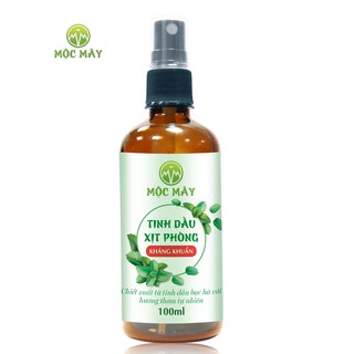 Tinh dầu xịt phòng sả bạc hà 100ml Mộc Mây công dụng đuổi muỗi, diệt khuẩn, khử mùi, thơm phòng...