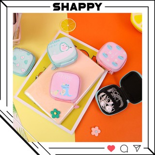 Ví Vuông Mini PU Trái Cây Size 7,5x7,5x3 - Đựng Tai Nghe - Cáp Sạc - Chìa Khóa &amp; Phụ Kiện Mini Các Loại [Shappy Shop]