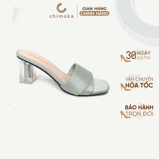 Guốc Nhung Tuyết CHIMOKA Cho Nữ Siêu Mềm Gót Trong Cao 6cm 4314