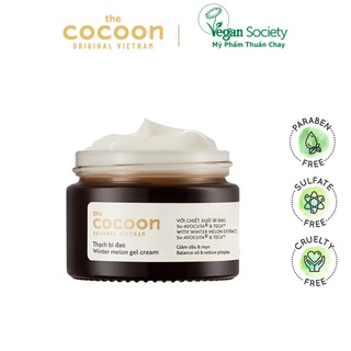 Thạch Bí Đao cocoon (kem dưỡng ẩm) cấp ẩm và ngừa mụn 30ml thuần chay - Vegan Society