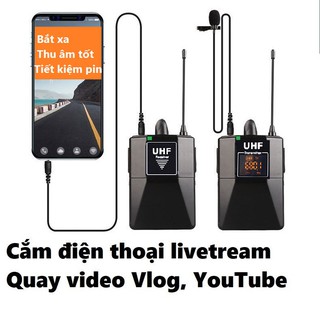 Micro cài áo không dây livestream, thu âm, quay video từ xa dùng cho điện thoại, máy quay phim, phiên bản OEM của CORKT