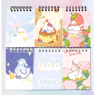Sổ lò xo mini dake duck LXD39 A7 100 trang stitch tập note dễ thương